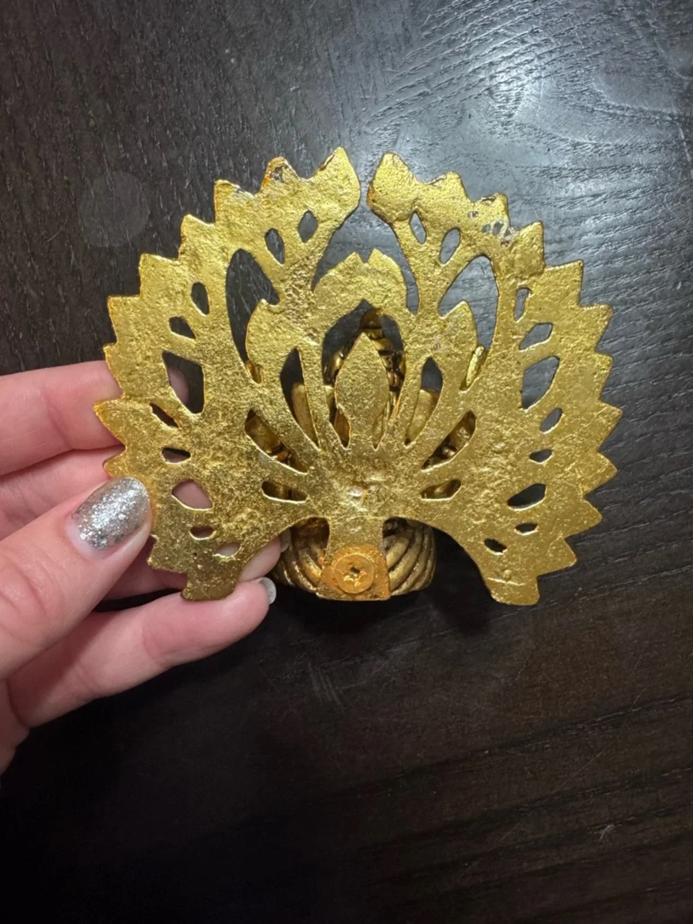 Gold Ganesha Standing Statue Accent - Decorative Hindu Deity Sculpture Small
